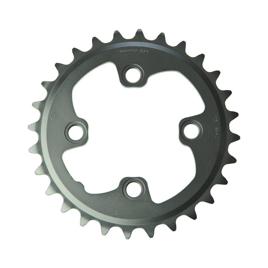 Inneres Kettenblatt SHIMANO XT M785 10-fach, 4-Loch, 64 mm — Ansicht des Kettenblatts vor weißem Hintergrund