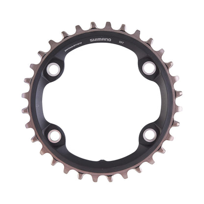 SHIMANO SLX M7000 Kettenblatt für Einfachantrieb, 11-fach, 4-Loch, 96 mm — Ansicht des Kettenblatts vor weißem Hintergrund