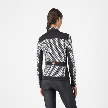 Trikot CASTELLI SFIDA 2 Damen Langarm Schwarz/Weiß