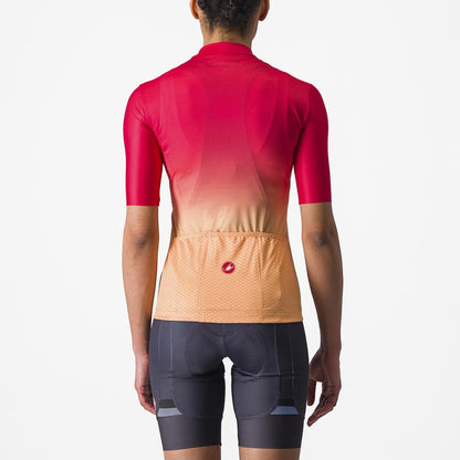 Trikot CASTELLI SALITA Damen Kurzarm Rosa/Orange