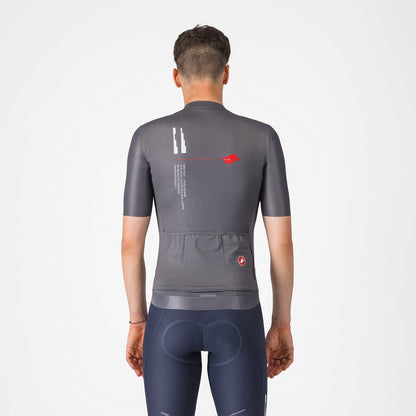 Maillot CASTELLI ESPRESSO R--A/D Manches Courtes Gris Fumé