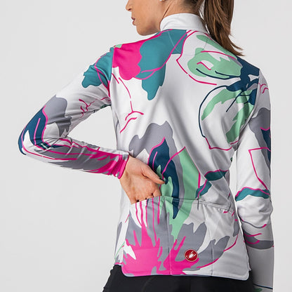 Trikot CASTELLI UNLIMITED THERMAL Damen Langarm Grau/Blau