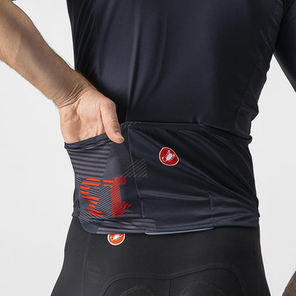 Trikot CASTELLI 13 SCREEN Kurzarm Blau/Rot