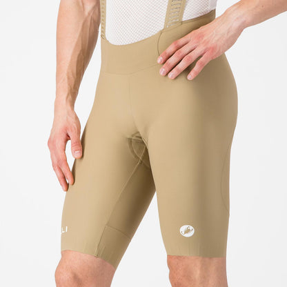 Kurze Trägerhose CASTELLI ESPRESSO 2 Beige Elmwood