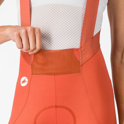 Kurze Trägerhose CASTELLI ESPRESSO 2 W DT Damen Paprika