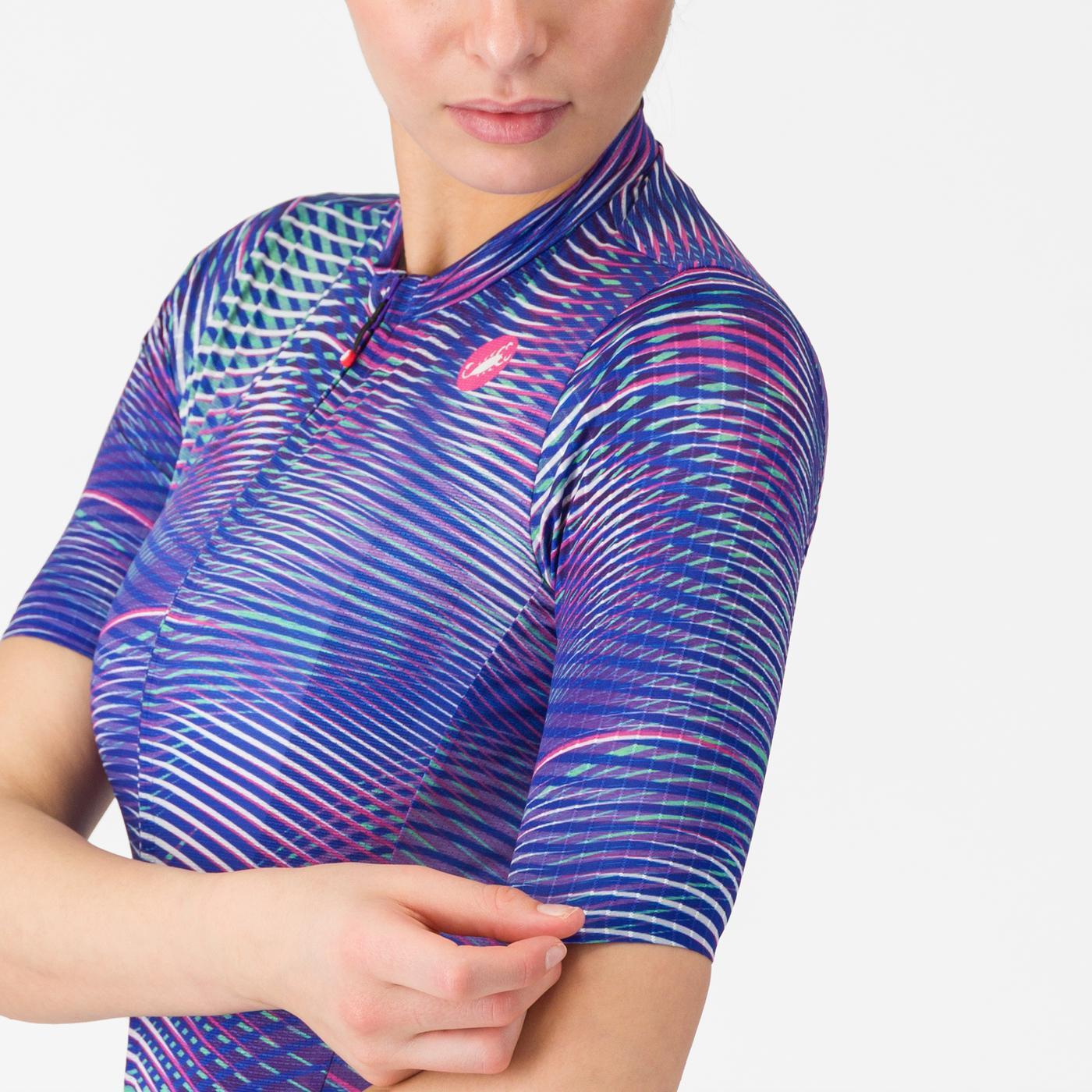 CASTELLI COSMIC VORTEX Damen Trikot Kurzarm Violett