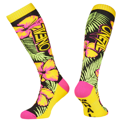 Socken O'NEAL PRO MX ISLAND Rosa/Grün/Gelb