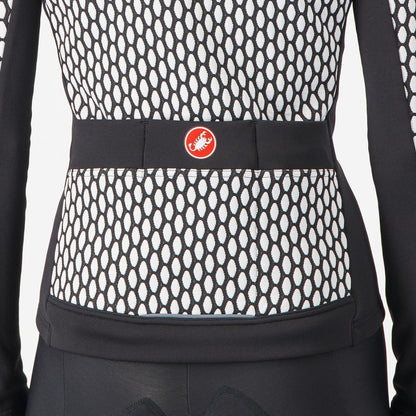 Trikot CASTELLI SFIDA 2 Damen Langarm Schwarz/Weiß