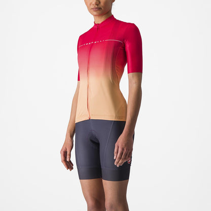 Trikot CASTELLI SALITA Damen Kurzarm Rosa/Orange