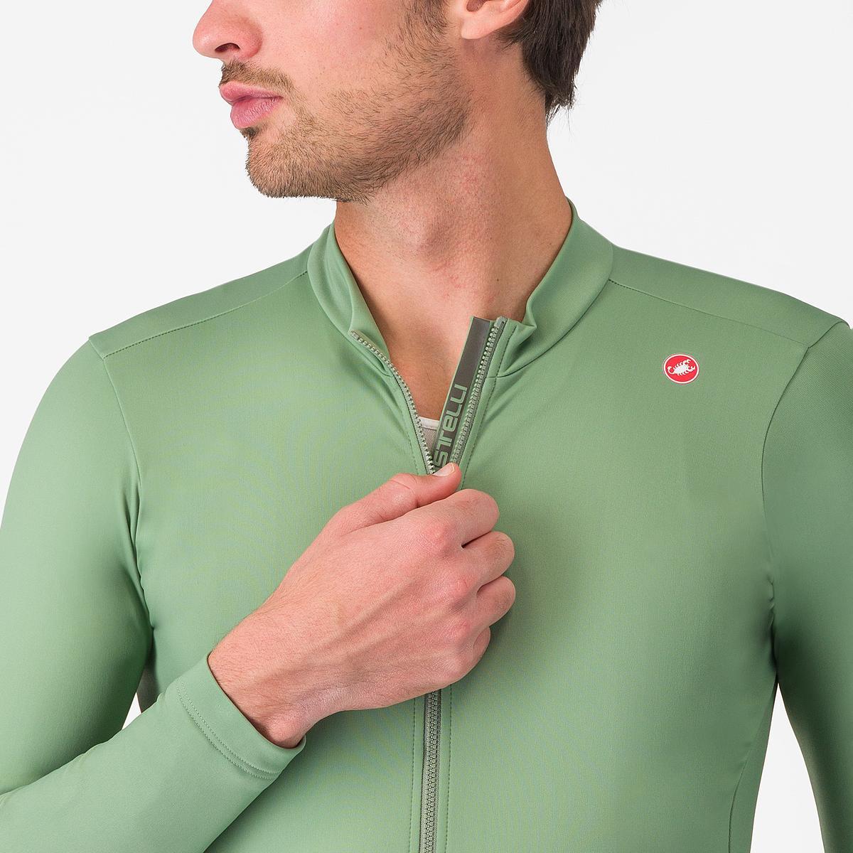 Maillot CASTELLI ESPRESSO THERMAL Manches Longues Peper Vert