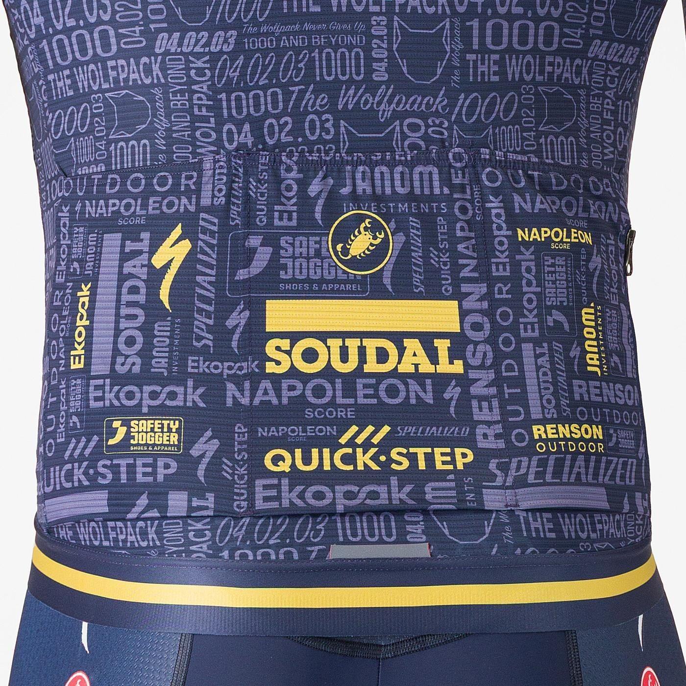 Trikot CASTELLI WOLFPACK 1000 VICTORY Kurzarm Marine