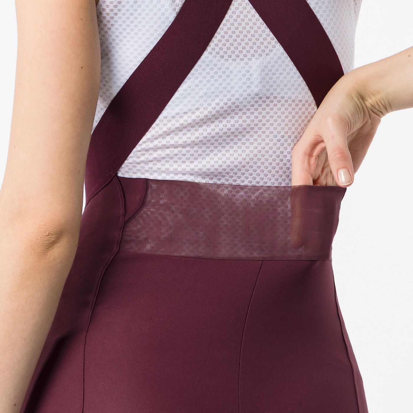 CASTELLI ESPRESSO 2 W DT Damen Bordeaux Kurze Trägerhose