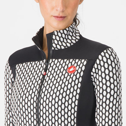 Trikot CASTELLI SFIDA 2 Damen Langarm Schwarz/Weiß