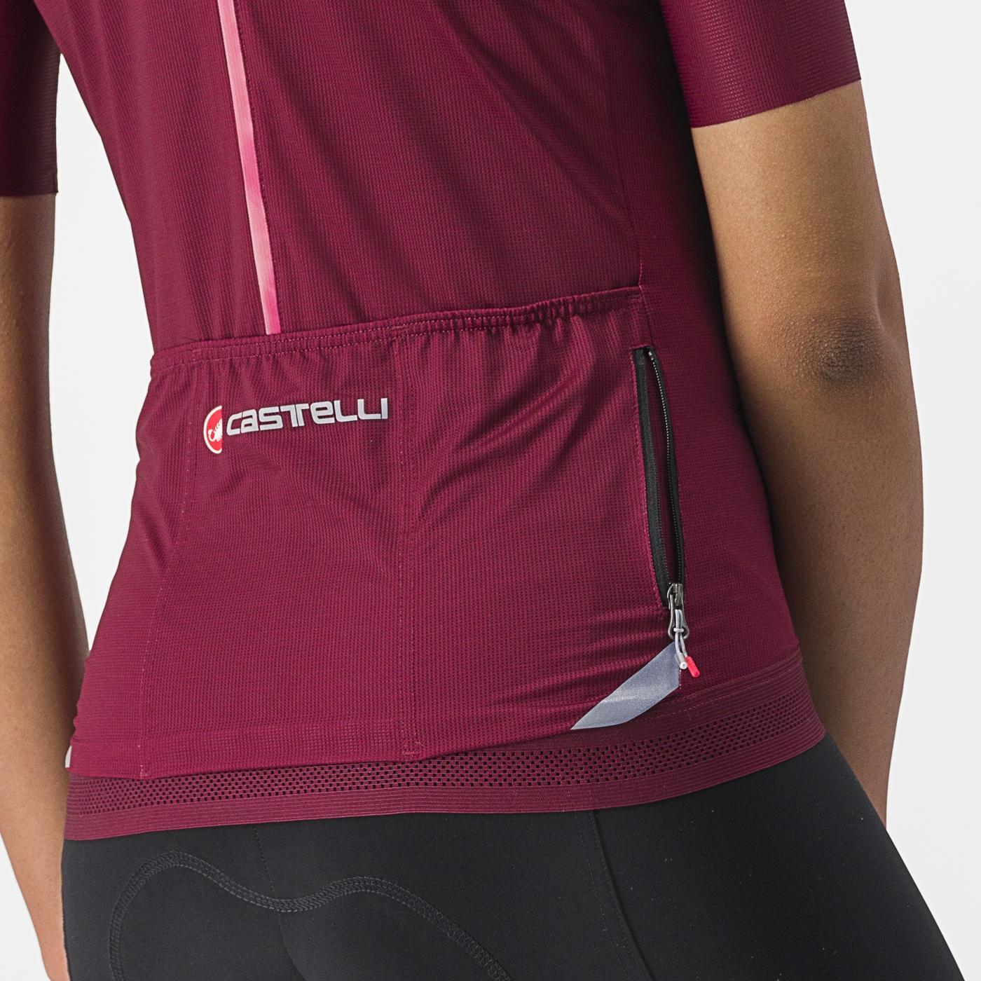 CASTELLI ENDURANCE W Damen Trikot Kurzarm Bordeaux