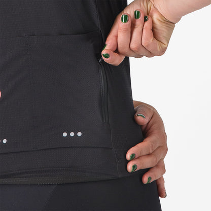 Trikot CASTELLI PREMIO EVO Damen Kurzarm Schwarz