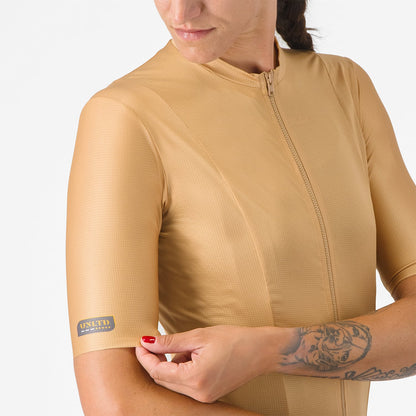 Trikot CASTELLI UNLIMITED Damen Kurzarm Braun