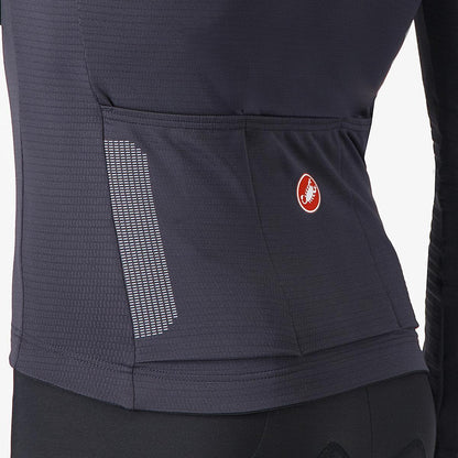 Langarm-Radtrikot CASTELLI PURO 4 Dark Gray