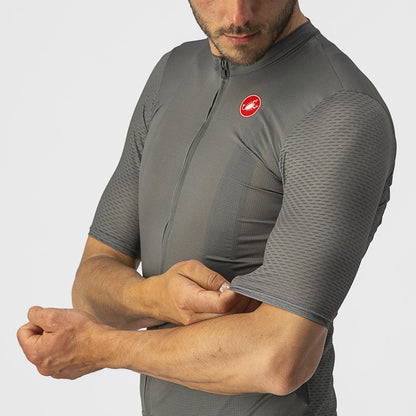 Trikot CASTELLI BREATHE ATTACK Kurzarm Grau/Grün