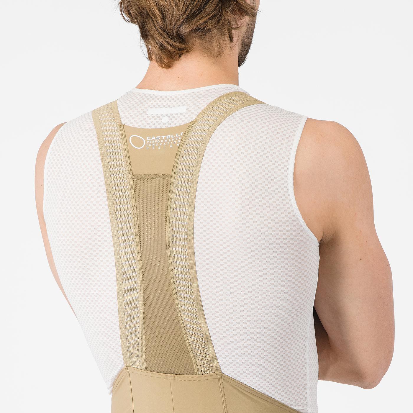 CASTELLI ESPRESSO 2 Kurze Trägerhose Beige Elmwood