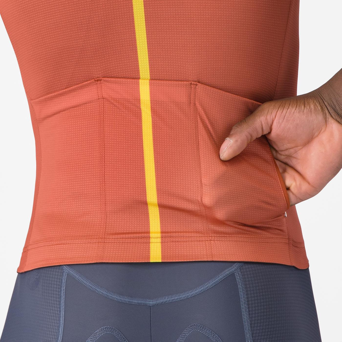 Maillot CASTELLI DRITTONE LOGO Manches Courtes Paprika