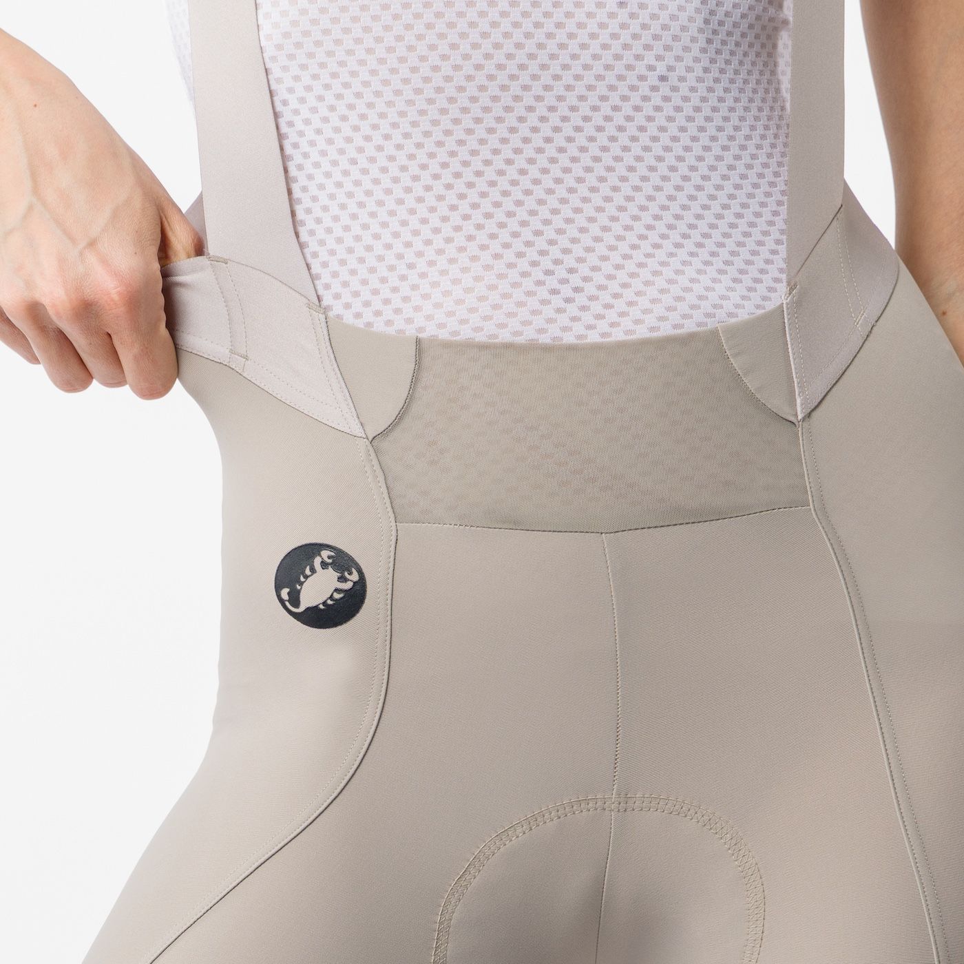 CASTELLI ESPRESSO 2 W DT Damen Kurz Trägerhose Clay Grau
