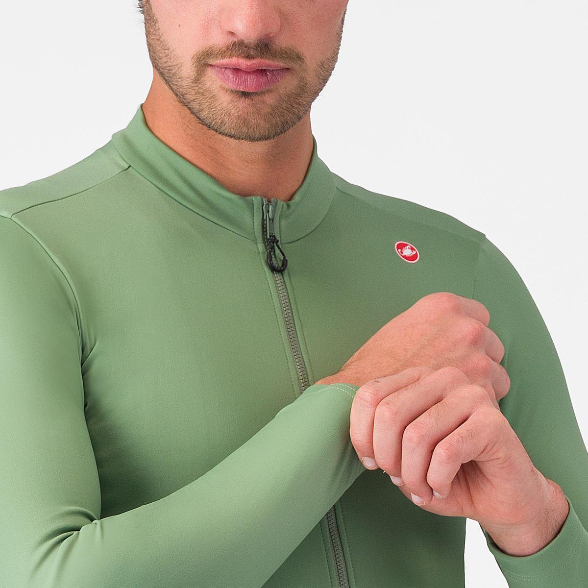 Maillot CASTELLI ESPRESSO THERMAL Manches Longues Peper Vert