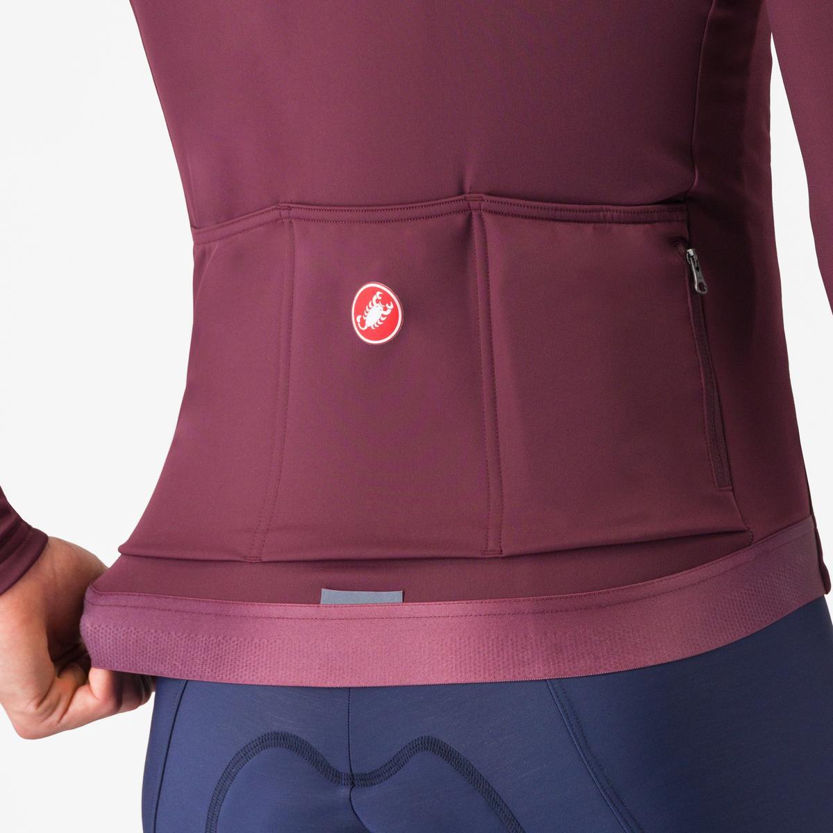 Maillot CASTELLI ESPRESSO THERMAL Manches Longues Bordeaux