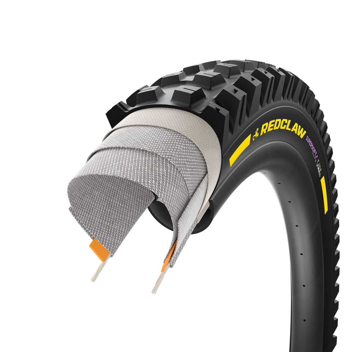 PIRELLI SCORPION RED CLAW Reifen 29x2.40 Supersoft DH+Wall Tubeless Ready Faltreifen Schwarz/Gelb Team-Edition