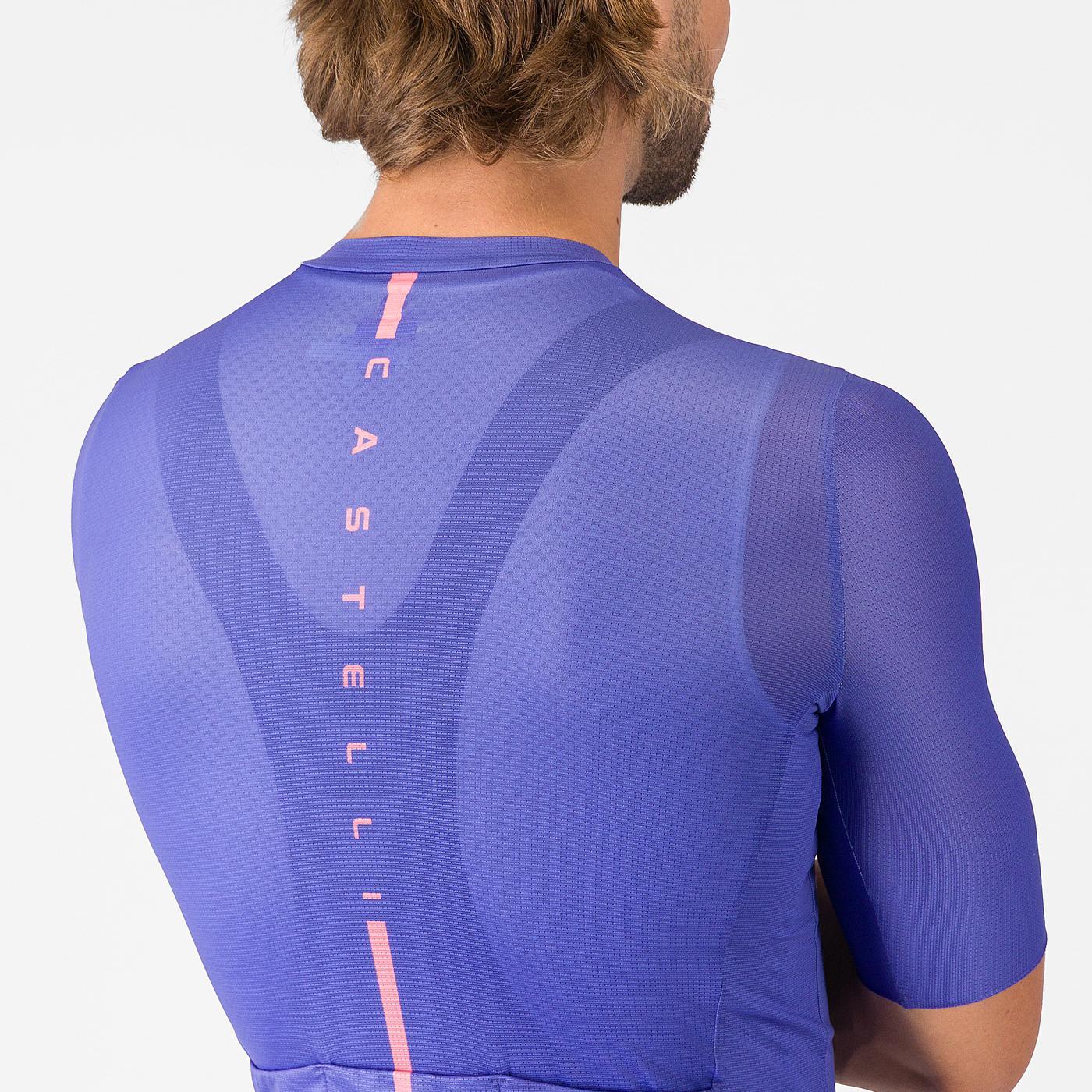 Trikot CASTELLI DRITTONE LOGO Kurzarm Violett