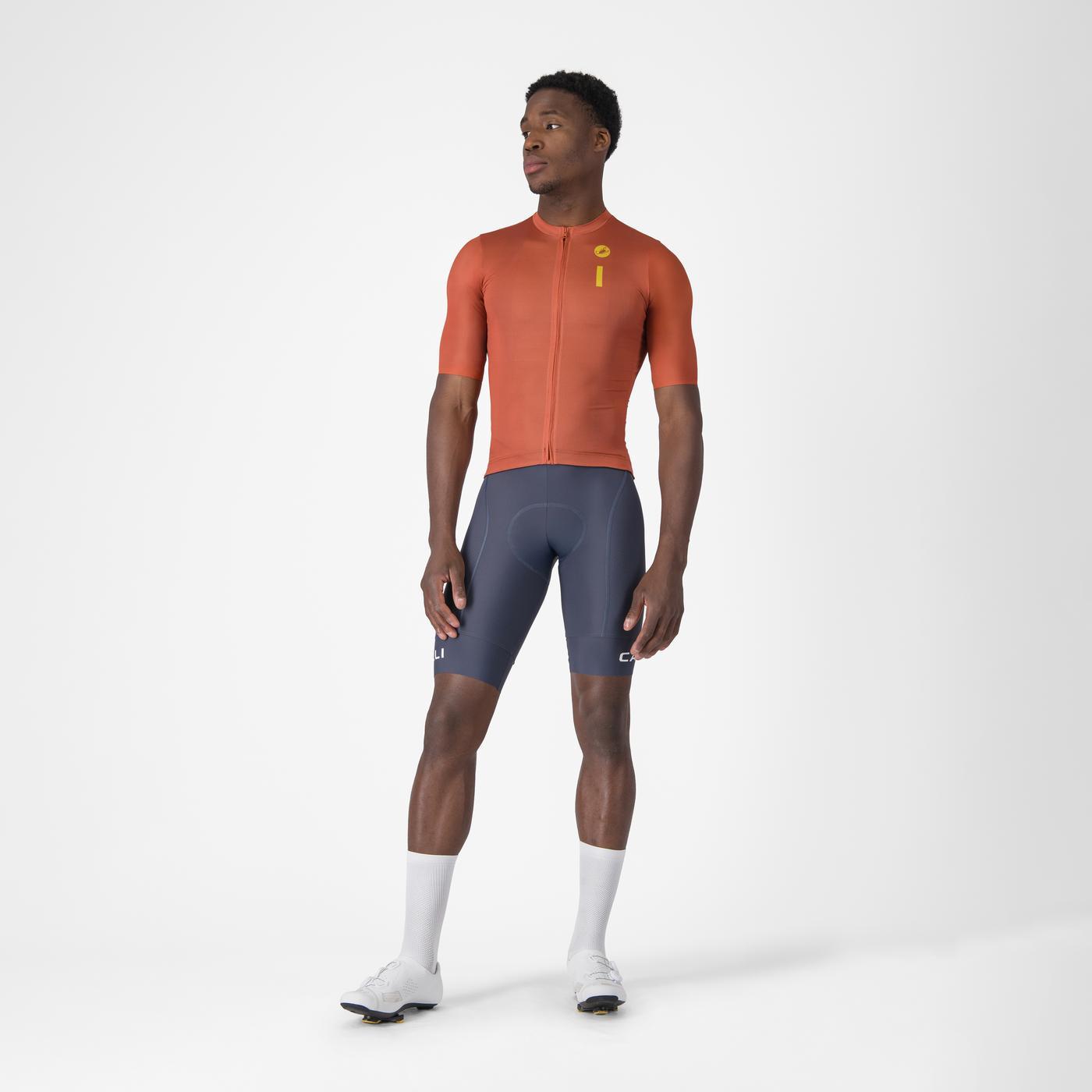 Maillot CASTELLI DRITTONE LOGO Manches Courtes Paprika