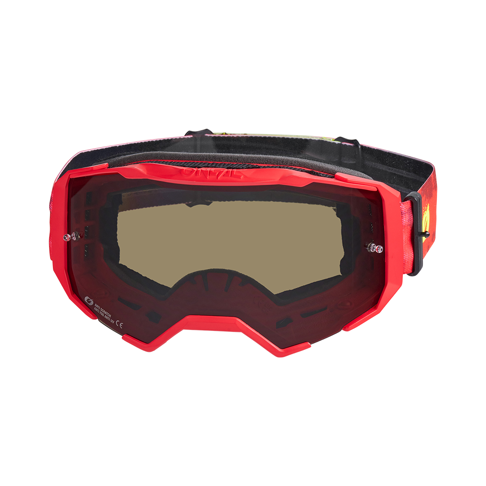Maske O'NEAL B-22 PAINT Rot/Neongelb
