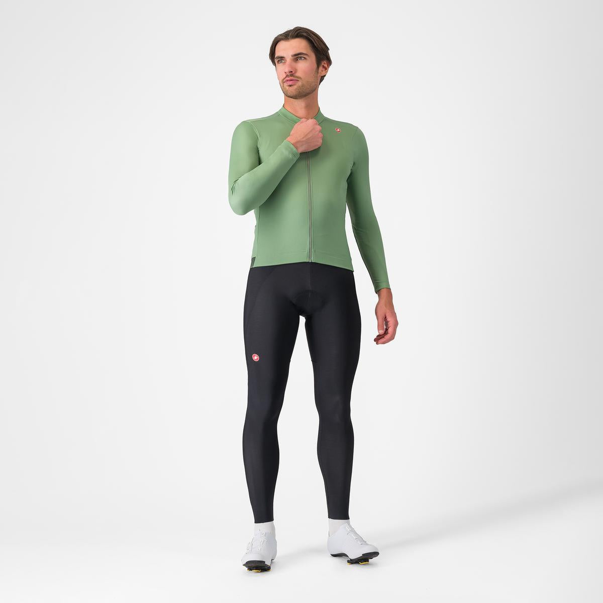 Maillot CASTELLI ESPRESSO THERMAL Manches Longues Peper Vert