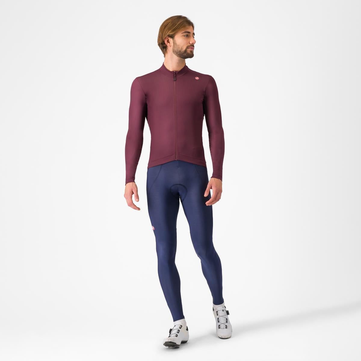 Maillot CASTELLI ESPRESSO THERMAL Manches Longues Bordeaux