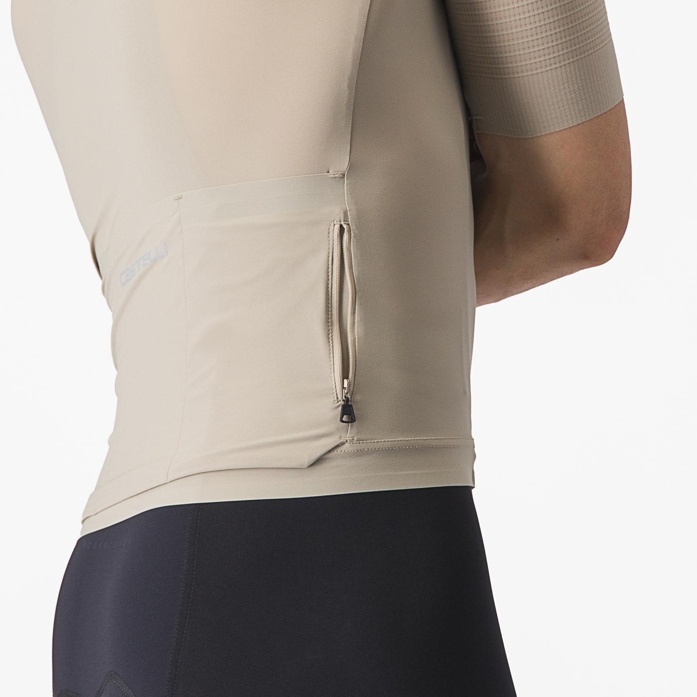 CASTELLI PREMIO Trikot Kurzarm Beige