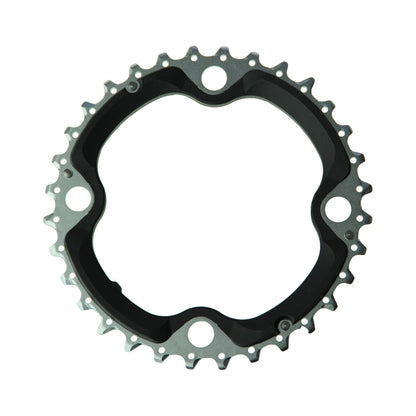 Mittleres Kettenblatt SHIMANO XT M780/M770 10-fach, 4-Loch, 104 mm — Kettenblatt auf weißem Hintergrund