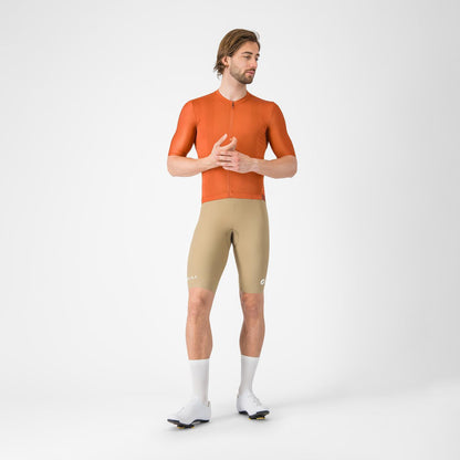 Kurze Trägerhose CASTELLI ESPRESSO 2 Beige Elmwood