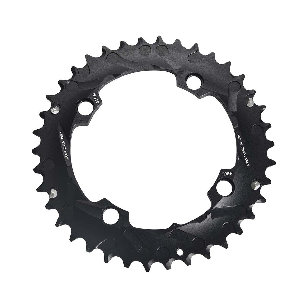 Plateau Extérieur SRAM MTB 104BCD 10V 4 Trous 104mm — vue du plateau sur fond blanc