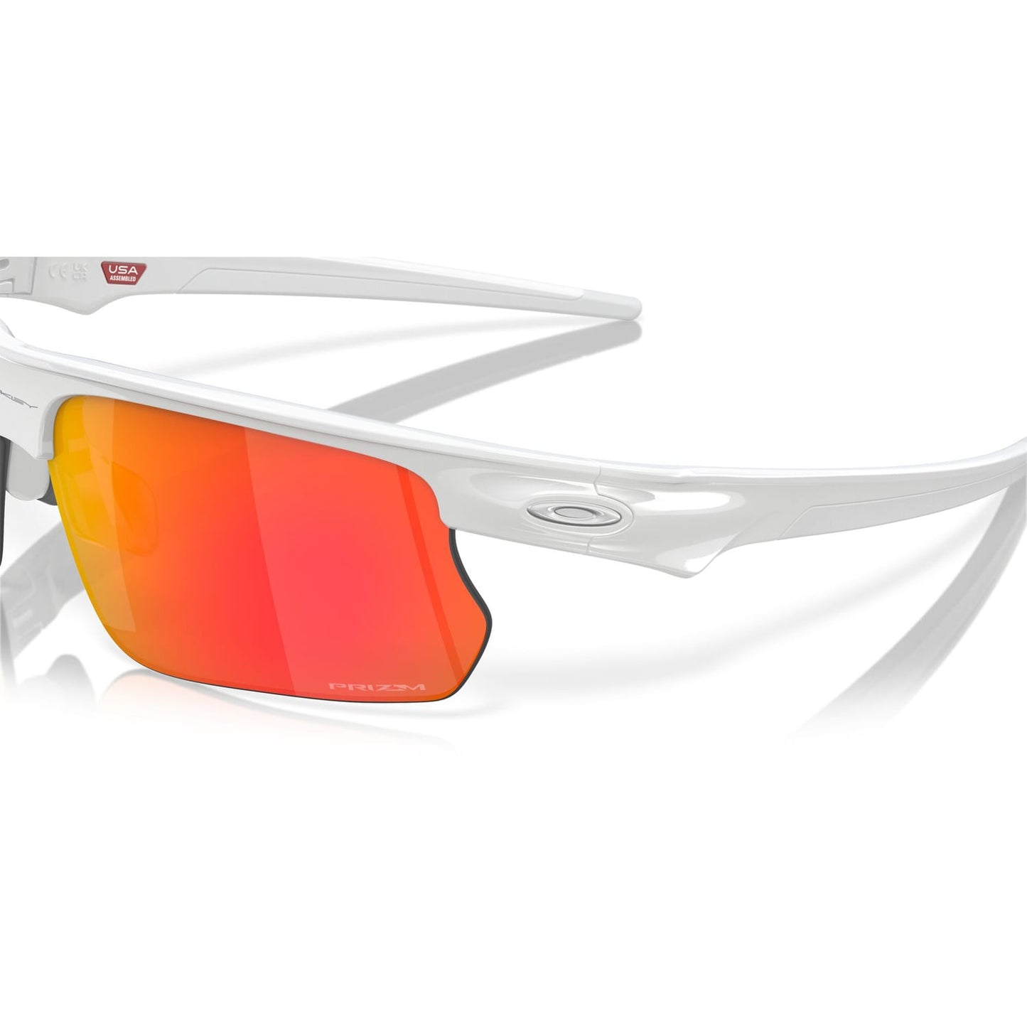 OAKLEY BISPHAERA Brille Weiß Prizm Ruby - 0OO9400-0368