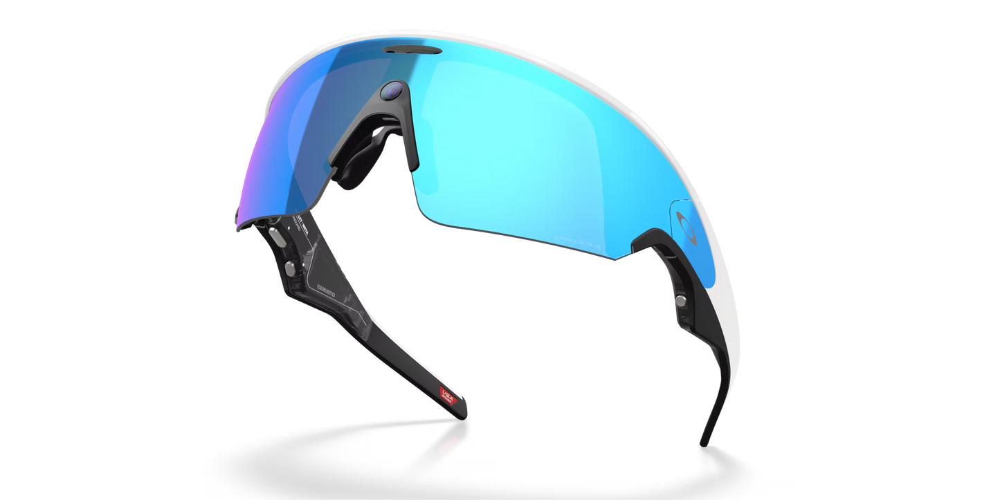 OAKLEY VANGUARD META Brille Schwarz/Weiß Prizm Sapphire Glas