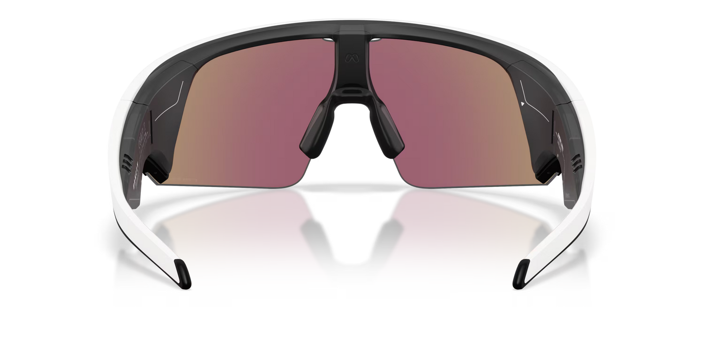 OAKLEY VANGUARD META Brille Schwarz/Weiß Prizm Sapphire Glas