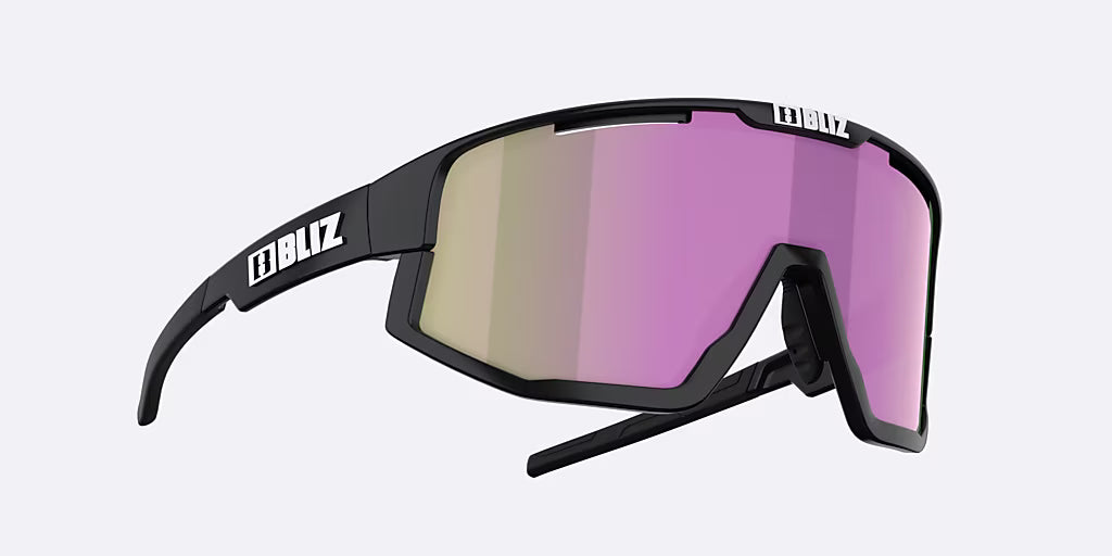 Lunettes BLIZ FUSION SMALL Noir Matt Écran Marron Rose