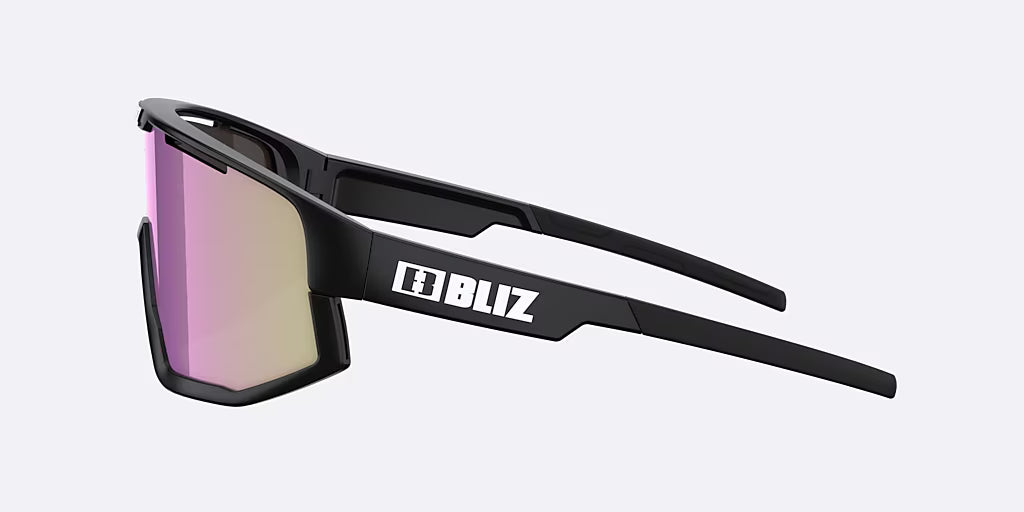 Lunettes BLIZ FUSION SMALL Noir Matt Écran Marron Rose