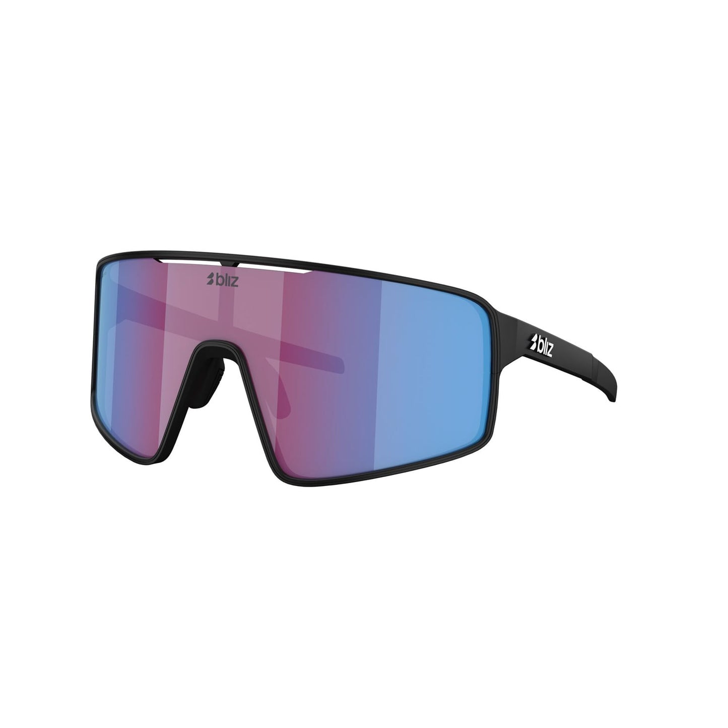 Brille BLIZ P001 Schwarz Mattschirm Rosa Violett Blau Iridium