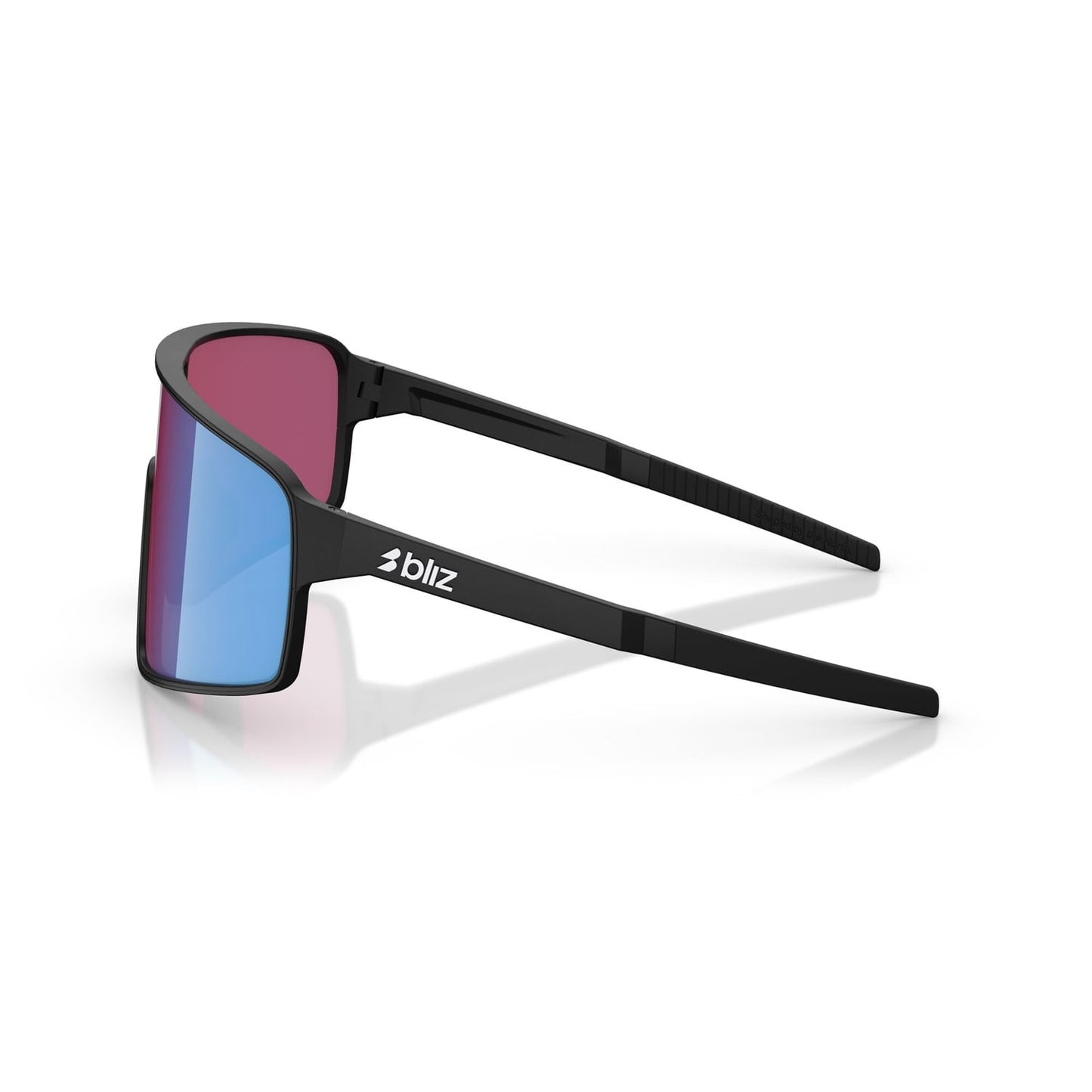 Brille BLIZ P001 Schwarz Mattschirm Rosa Violett Blau Iridium