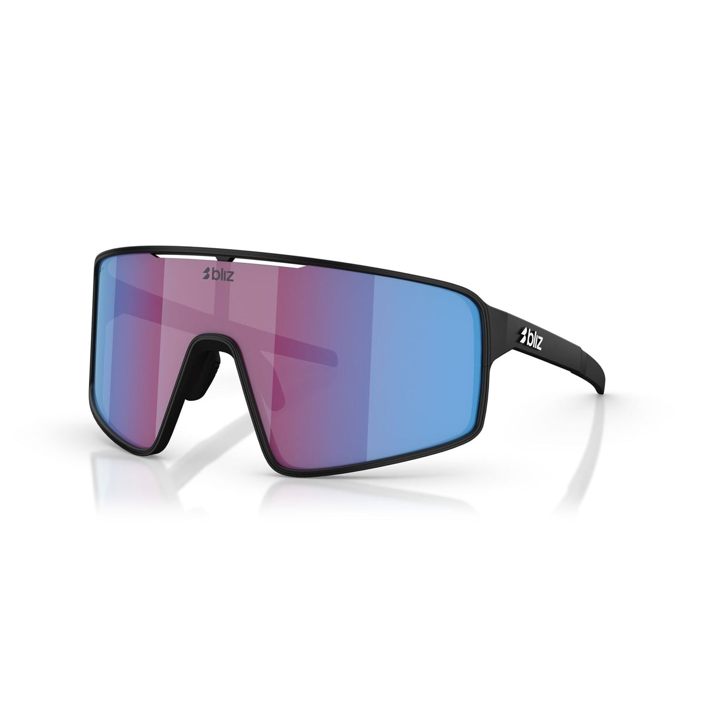 Brille BLIZ P001 Schwarz Mattschirm Rosa Violett Blau Iridium