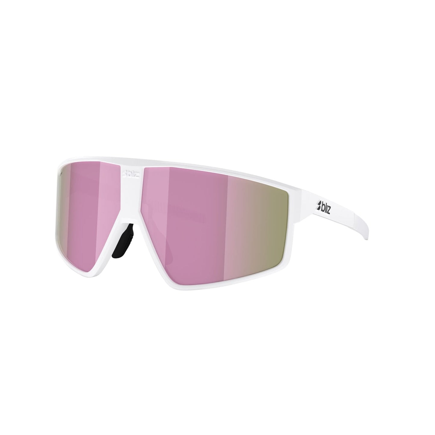 BLIZ P002 S Brille Weiß Matt Schirm Braun Rosa