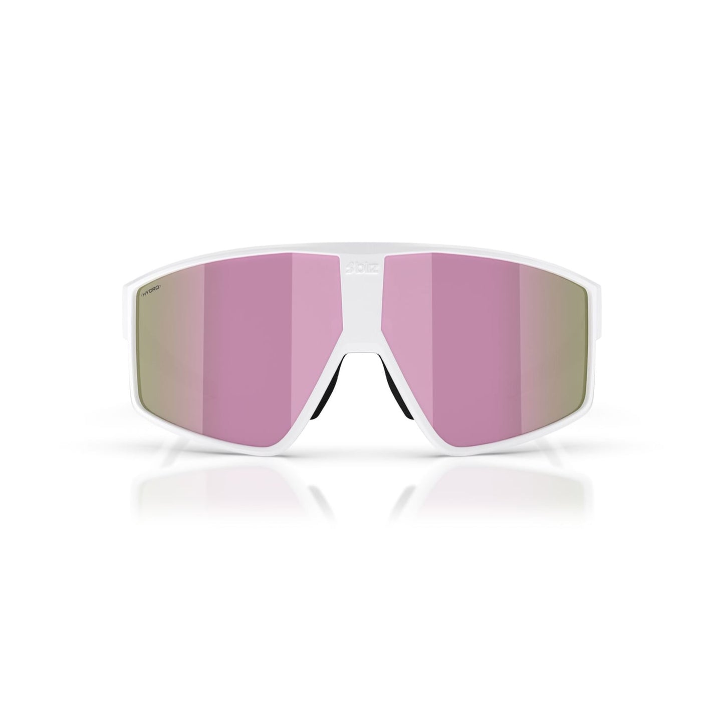 BLIZ P002 S Brille Weiß Matt Schirm Braun Rosa