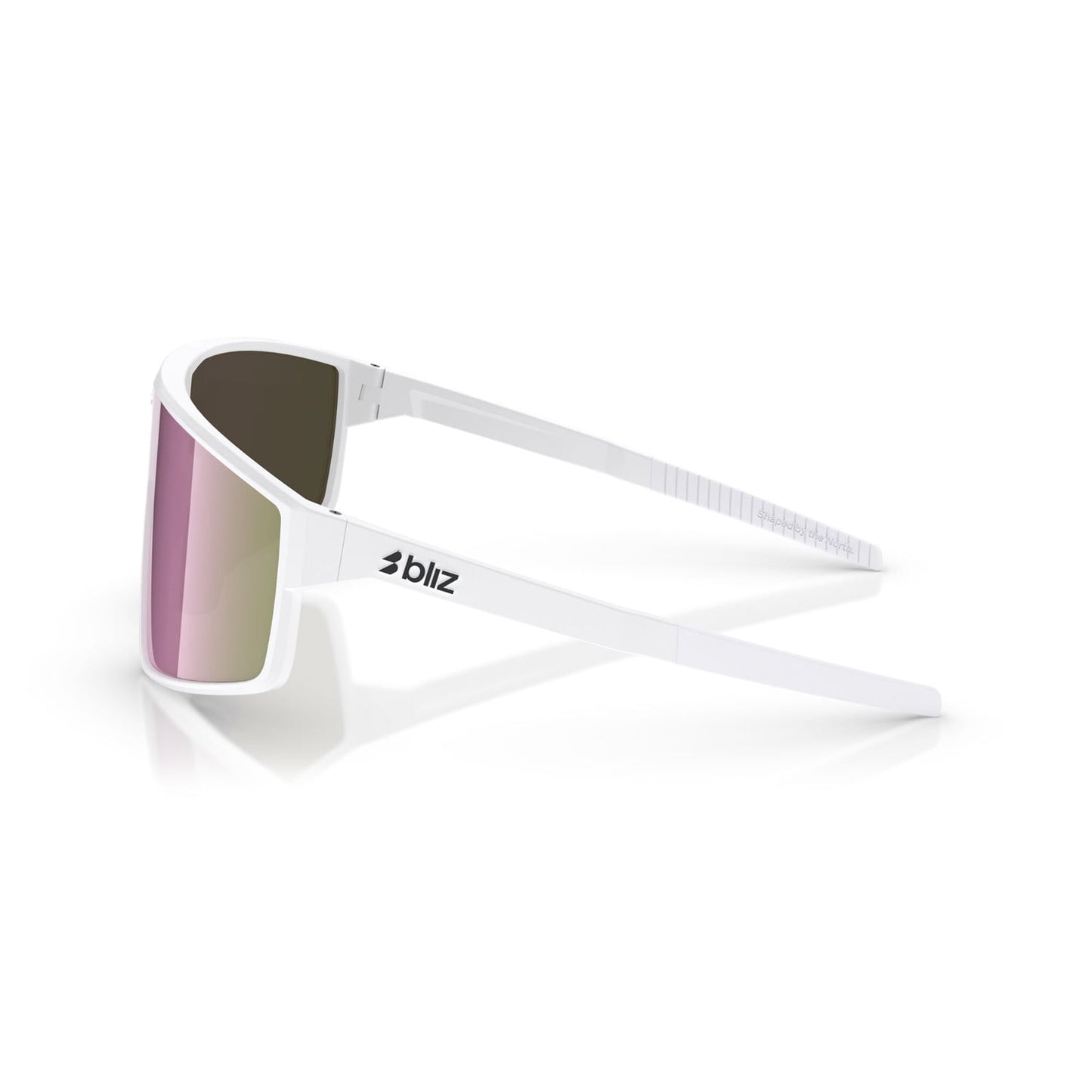 BLIZ P002 S Brille Weiß Matt Schirm Braun Rosa