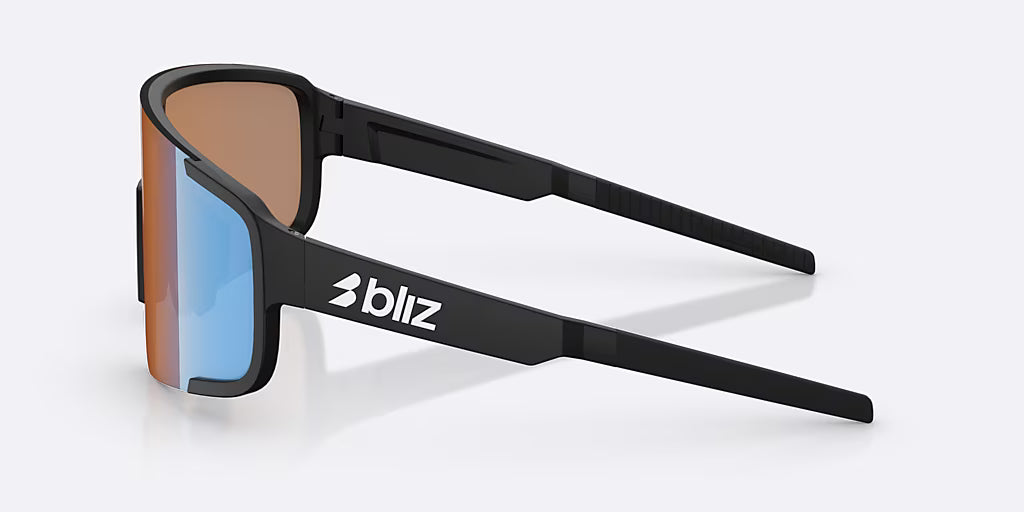 Lunettes BLIZ P003 SMALL Noir Matt Écran Coral/Orange Bleu Iridium