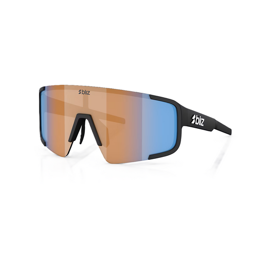 Brille BLIZ P003 SMALL Schwarz Matt Nano Optics Glas Nordic Ligh Coral - Orange w Blau Multi